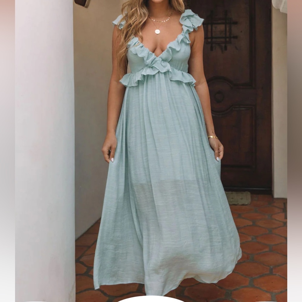 Vici Collection Ruffled Maxi Dress